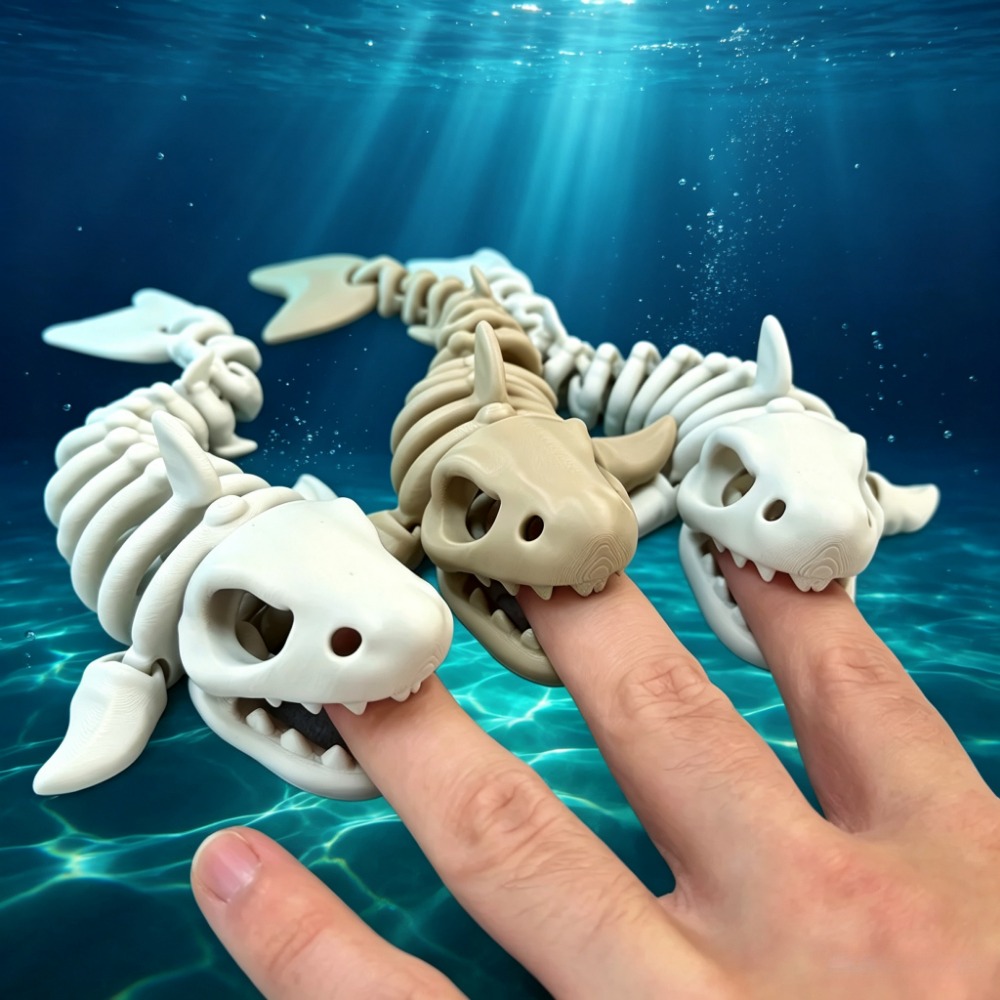 Aquarium Fish Enrichment - 상어 뼈대 수족관 장식품 관절형 장식품