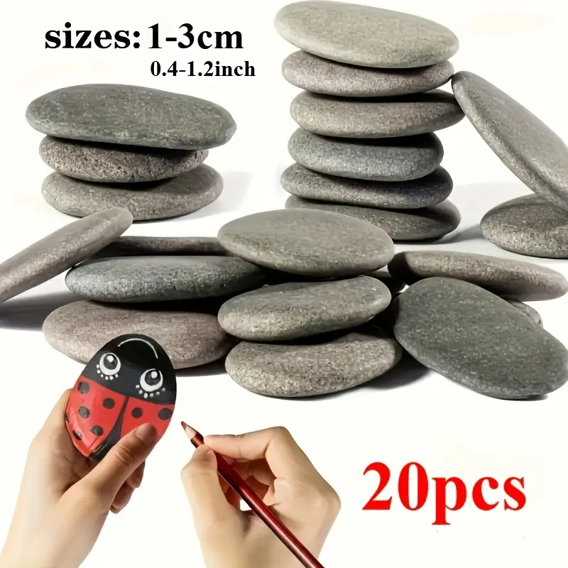 Aquarium Fish Land - 20Pcs 자연 강 바위 회색-검은 색
