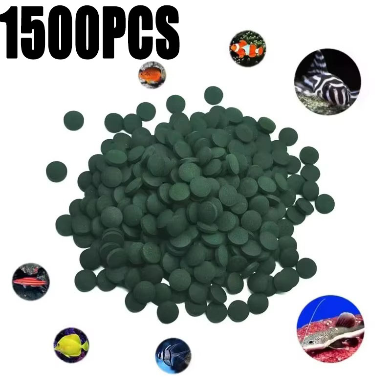 Aquarium Fish Enrichment - 100-1500개 고순도 스피룰리나 정제 스피룰리나 해조류
