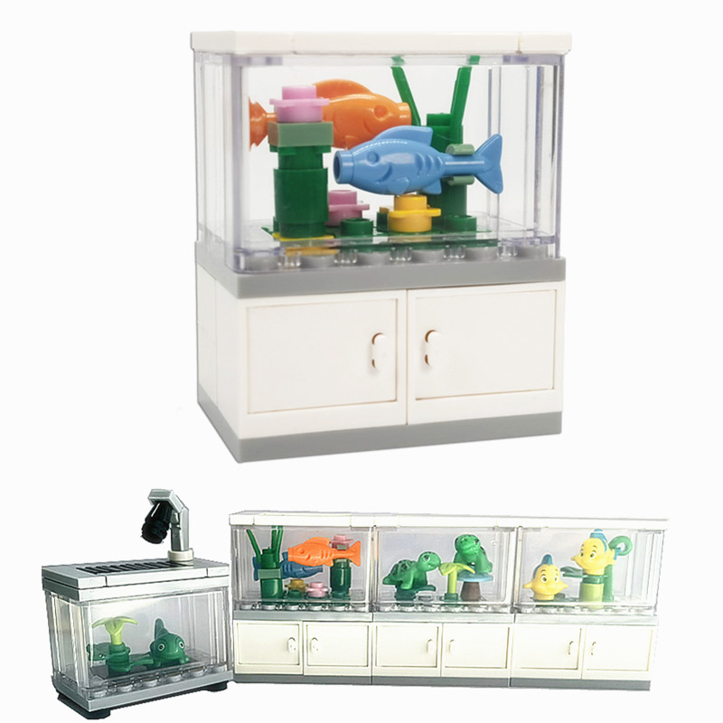 도시 친구 물고기 탱크 빌딩 블록 MOC 조립 장난감  - Aquarium Fish Game 리뷰 및 가격