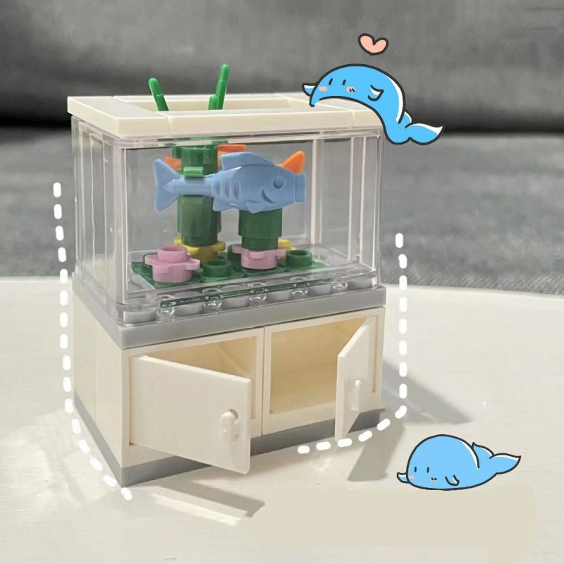 도시 친구 물고기 탱크 빌딩 블록 MOC 조립 장난감  - Aquarium Fish Game 리뷰 및 가격