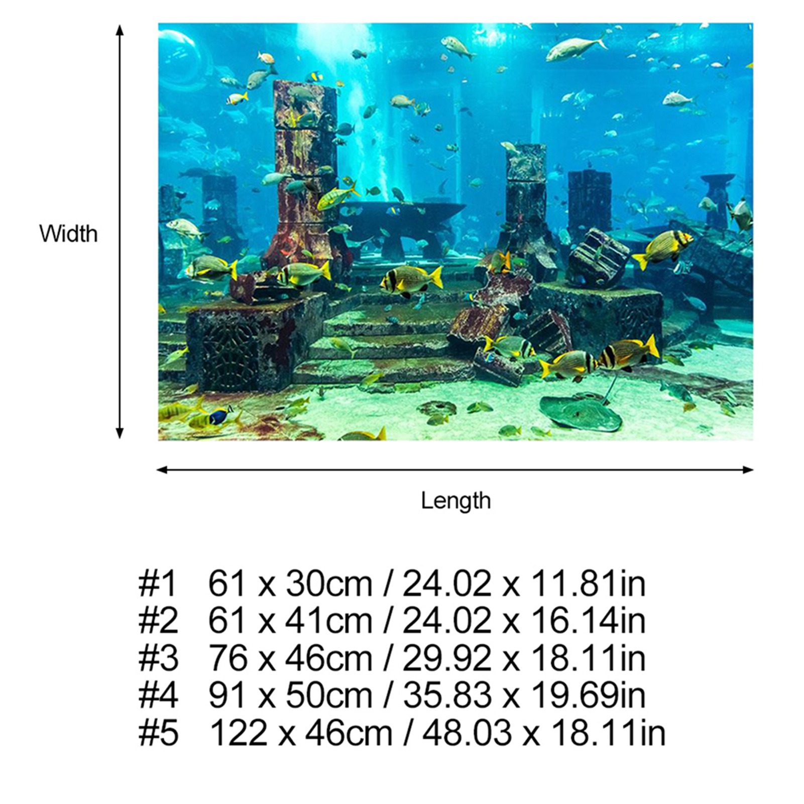 산호 수족관 배경 수중 포스터, 물고기 탱크 벽 장식  - Aquarium Fish Poster 리뷰 및 가격