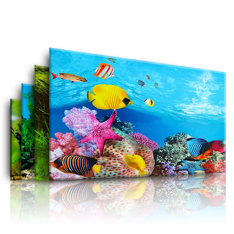 수족관을위한 배경 3d 스티커 포스터 물고기 탱크 수족 - Aquarium Fish Poster 리뷰 및 가격