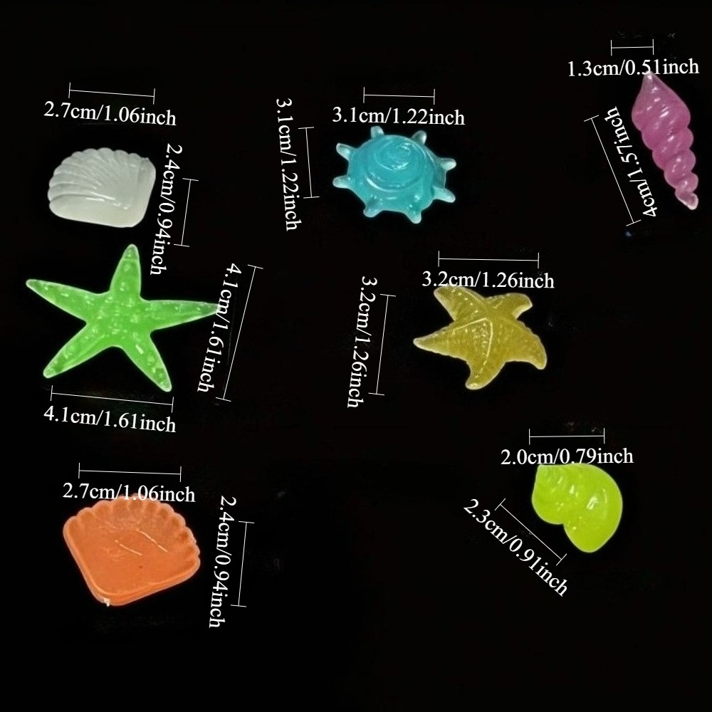빛나는 해양석, 형광 조개껍데기, 화려한 불가사리 -  - Aquarium Fish Enrichment 리뷰 및 가격