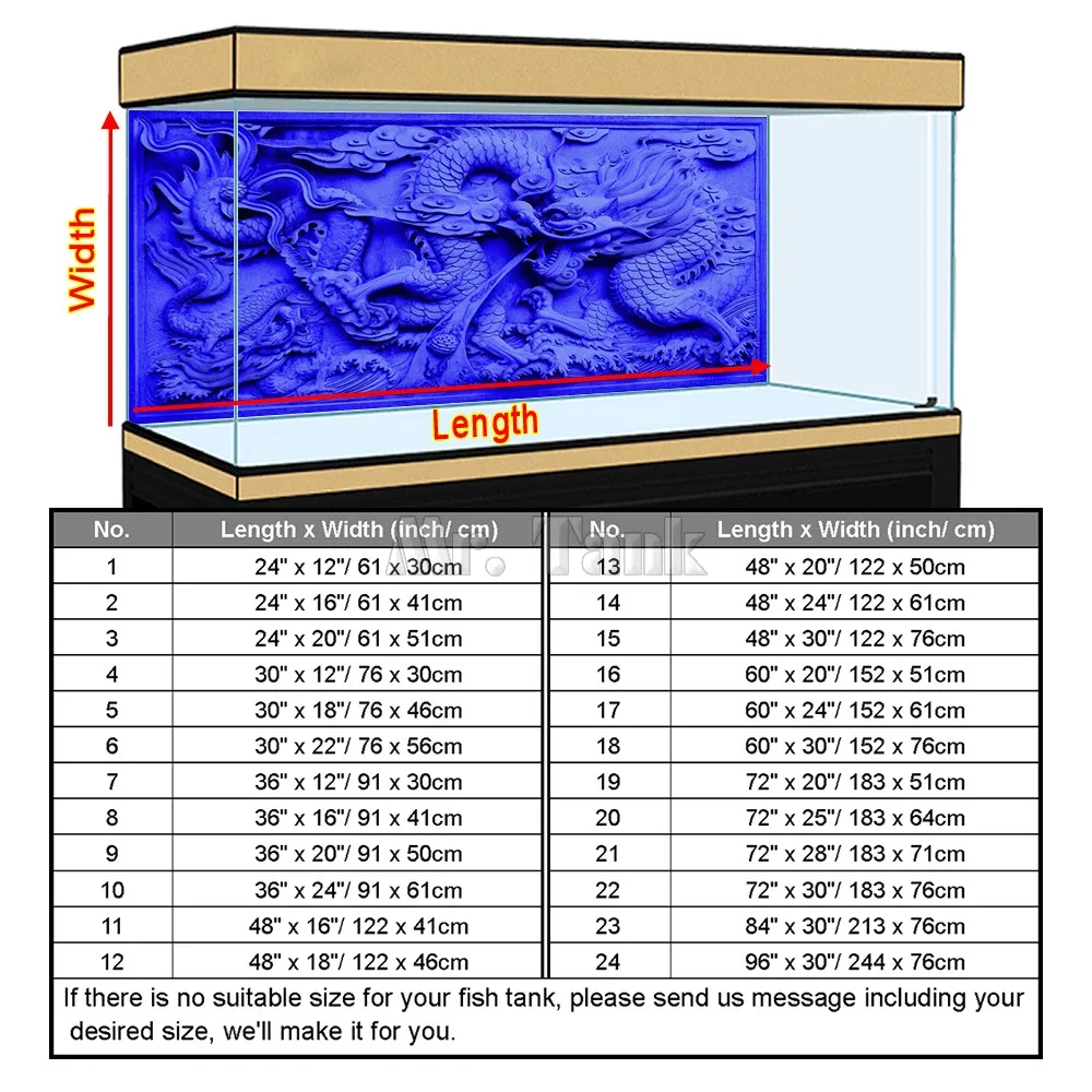 사용자 정의 크기 수족관 배경 포스터 자기 접착 블루  - Aquarium Fish Poster 리뷰 및 가격