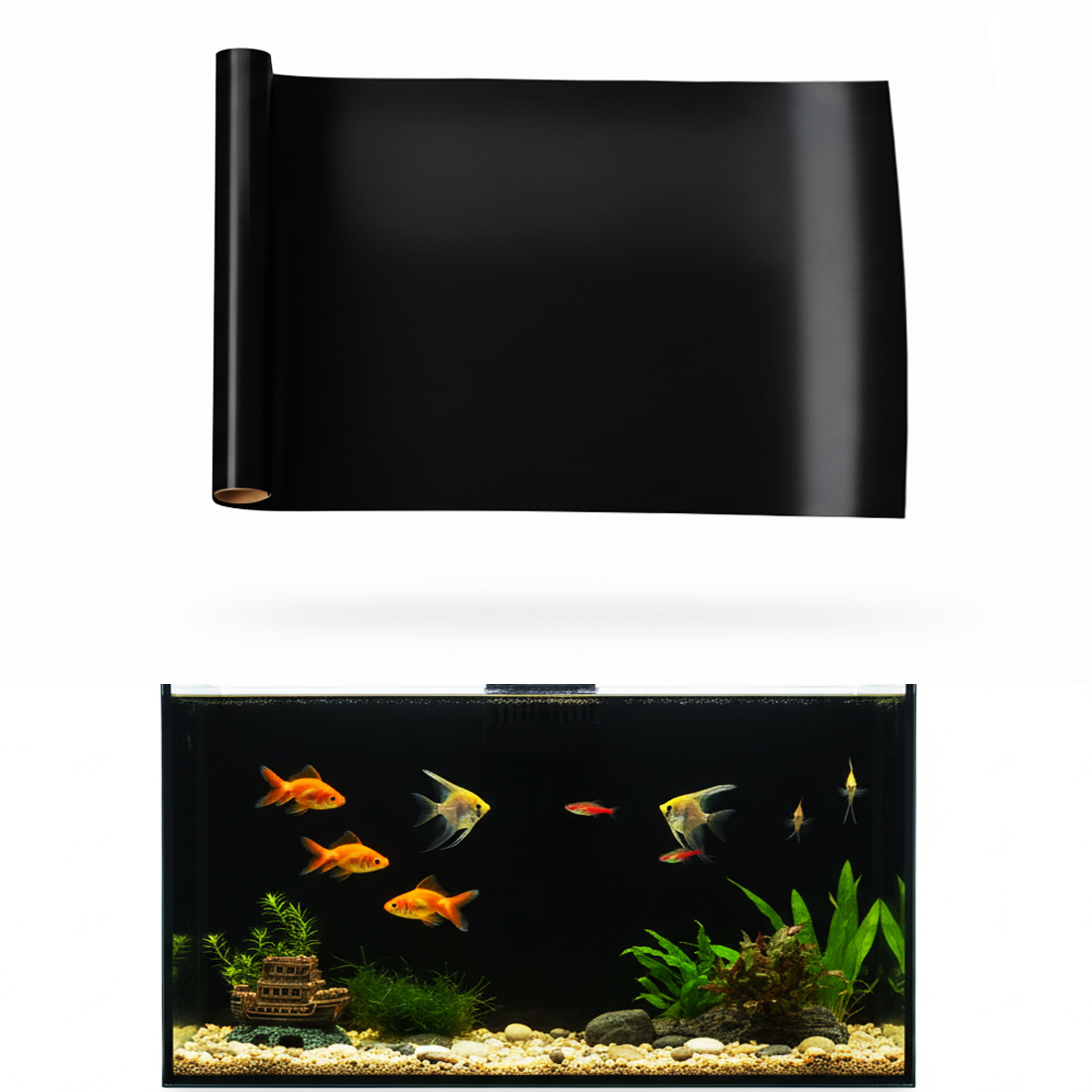 수족관 배경 스티커 검정색 흰색 어항 배경 화면 어항  - Aquarium Fish Poster 리뷰 및 가격