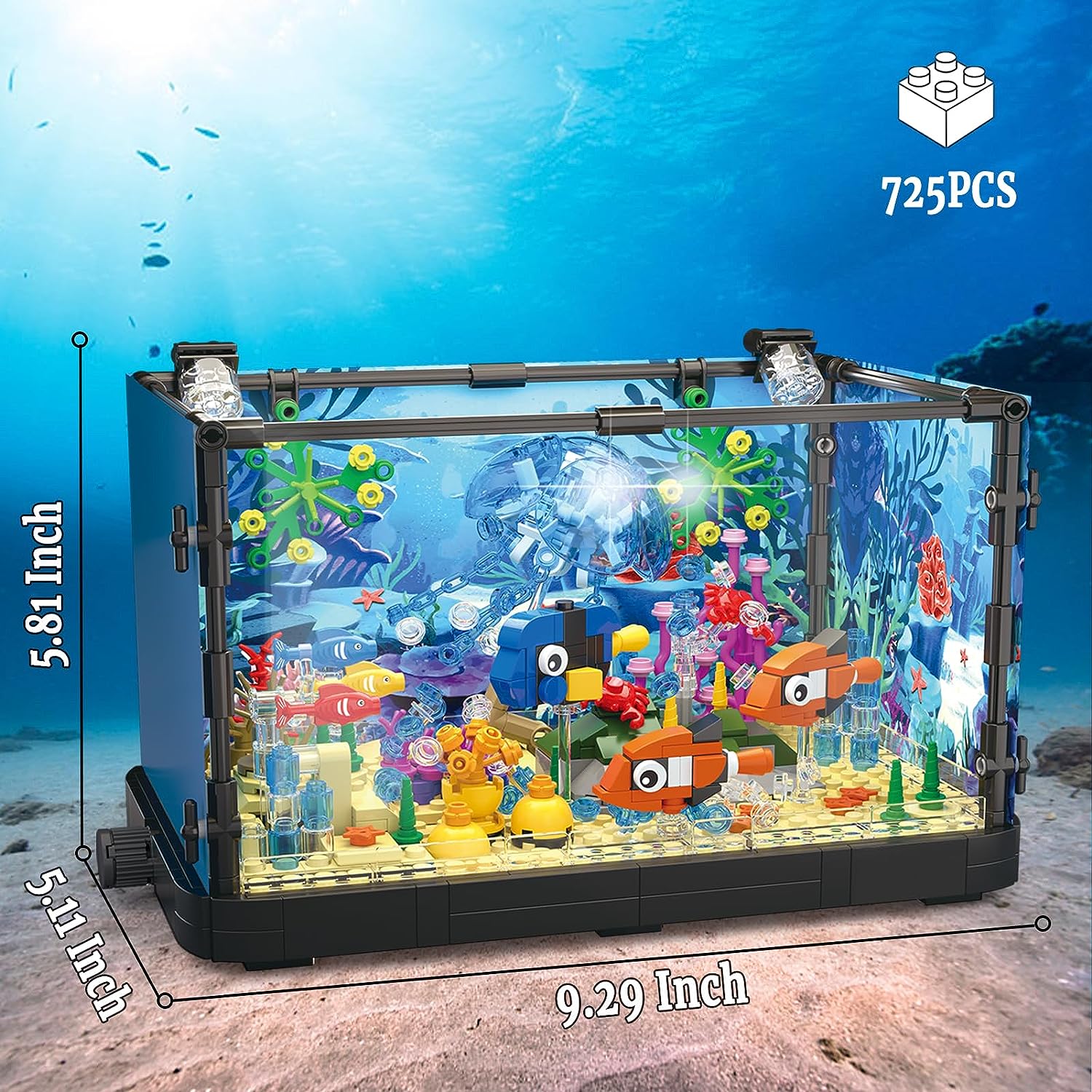 MOC 해양 어항 수족관 블록 세트 거북이 포함 - 어 - Aquarium Fish Game 리뷰 및 가격