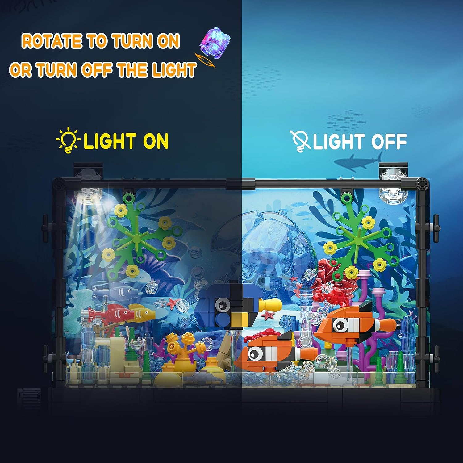 MOC 해양 어항 수족관 블록 세트 거북이 포함 - 어 - Aquarium Fish Game 리뷰 및 가격