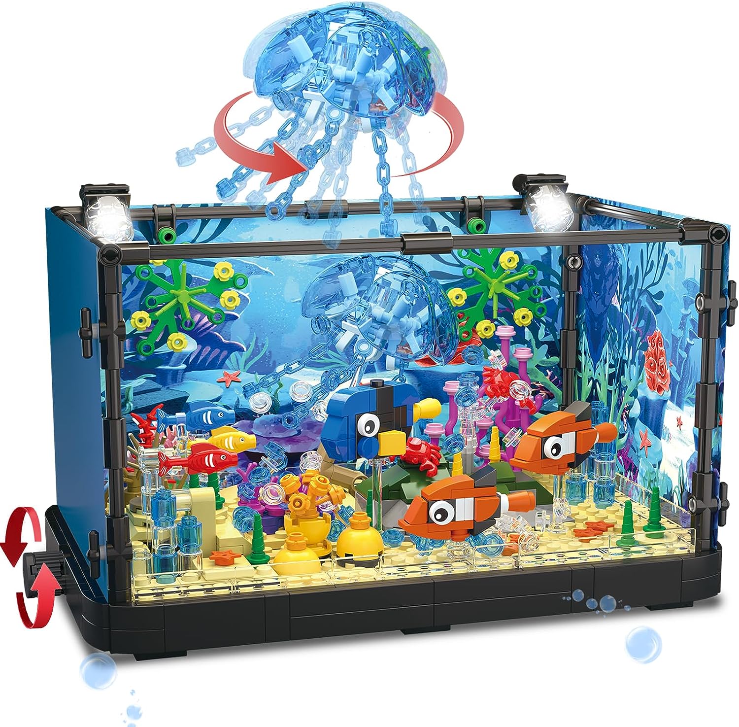 MOC 해양 어항 수족관 블록 세트 거북이 포함 - 어 - Aquarium Fish Game 리뷰 및 가격