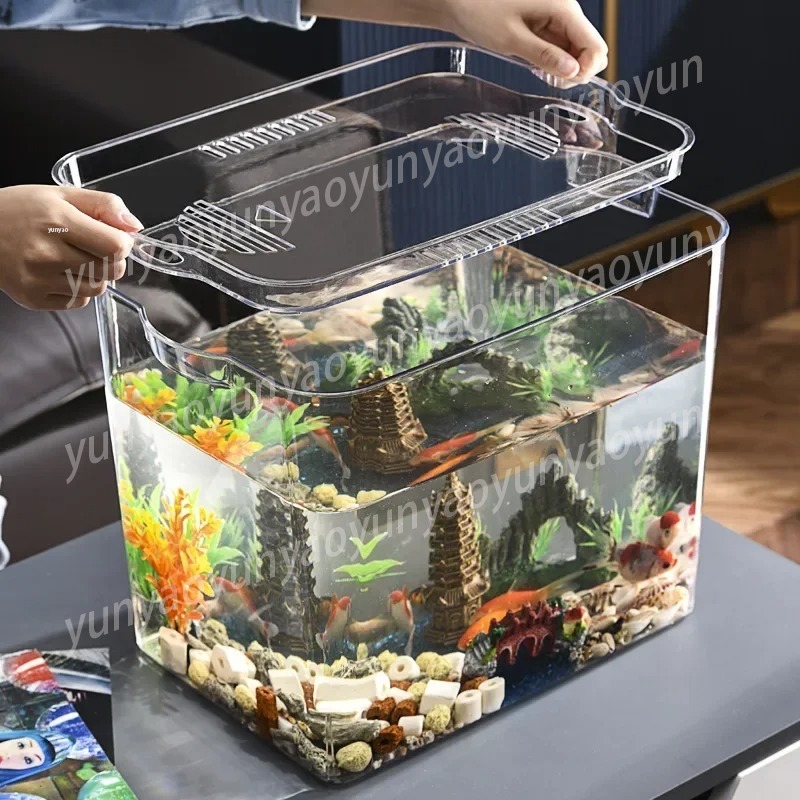 셀프 클리닝 수족관 무료 교체 독특한 투명 플라스틱 어 - Aquarium Fish Supplier 리뷰 및 가격