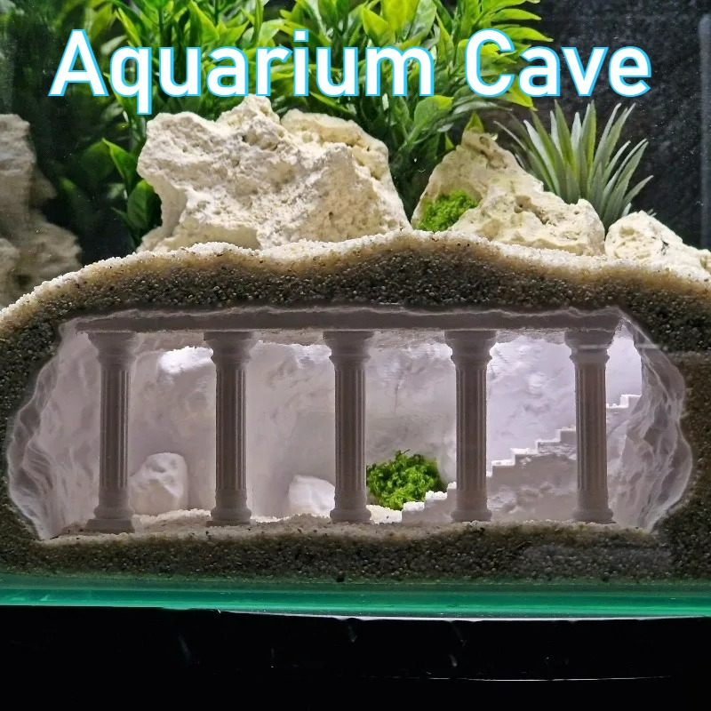 3D 프린팅 어항 동굴, 인공 로마 기둥 모양 물고기  - Aquarium Fish Elevator 리뷰 및 가격