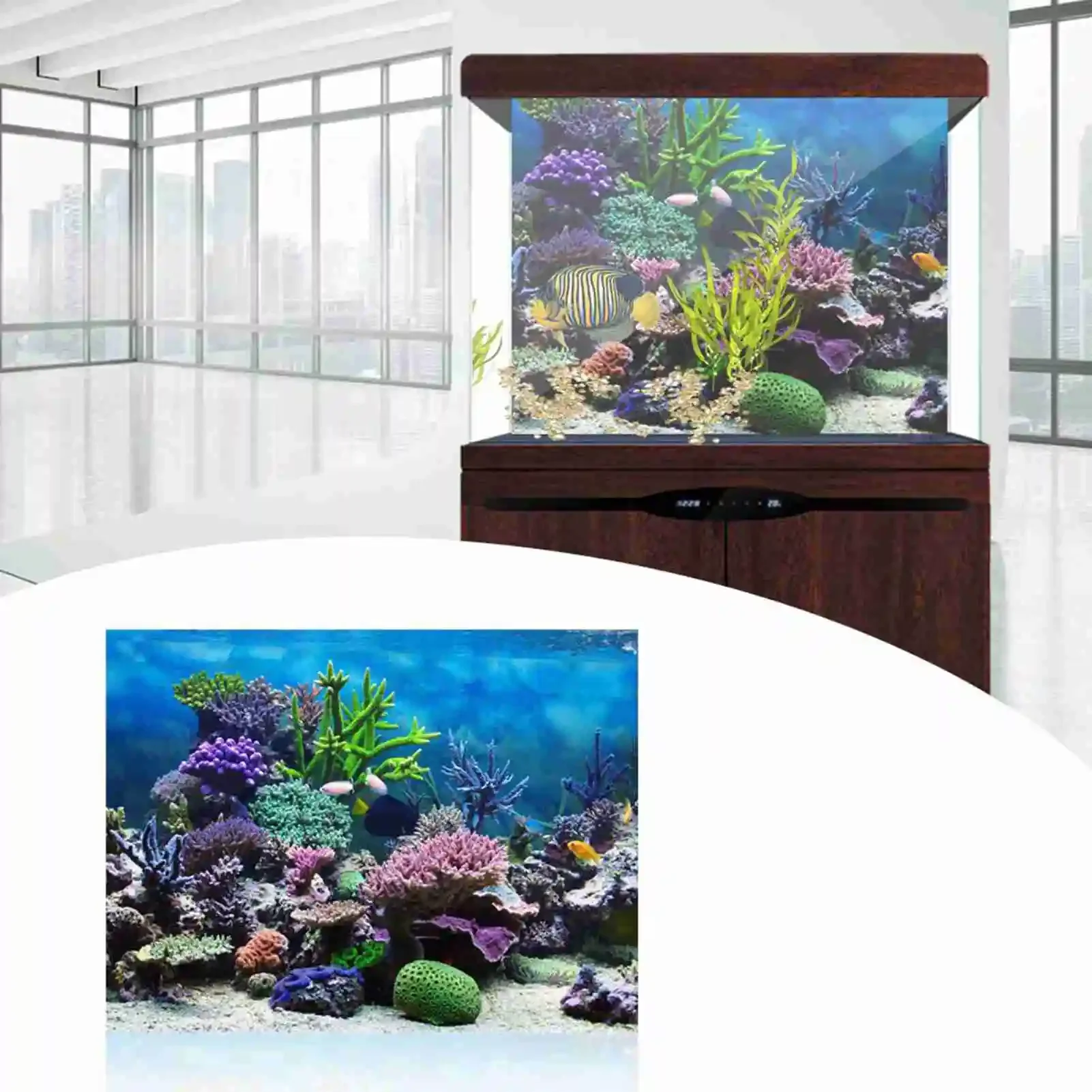 3D 수족관 풍경 포스터 벽지, 열대우림 어항 배경 장 - Aquarium Fish Poster 리뷰 및 가격
