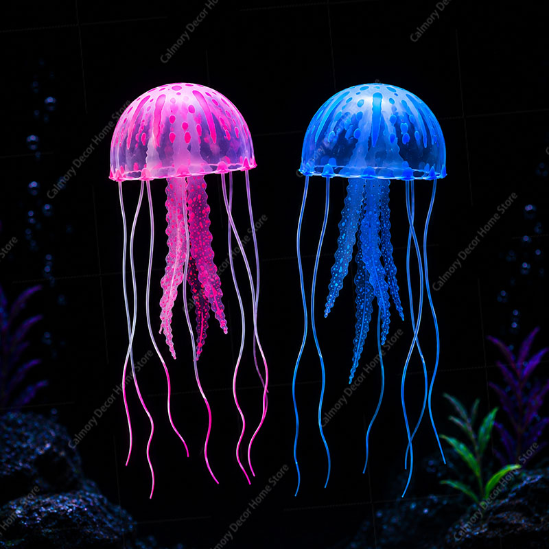 창의적인 시뮬레이션된 떠다니는 형광 발광 효과 해파리  - Aquarium Fish Land 리뷰 및 가격