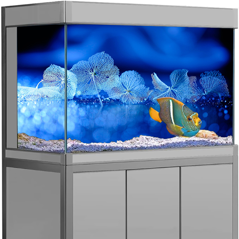 어항 장식 수족관 배경 스티커, 블루 플라워 포스터 어 - Aquarium Fish Poster 리뷰 및 가격